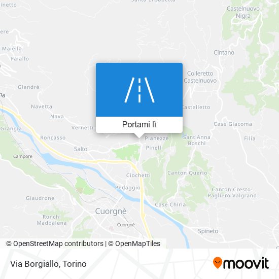 Mappa Via Borgiallo