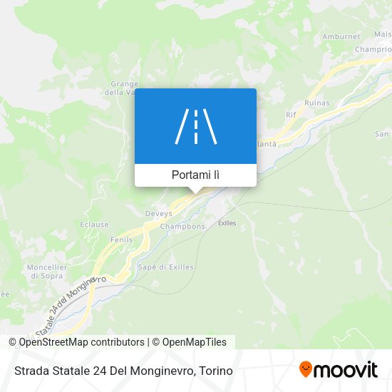 Mappa Strada Statale 24 Del Monginevro