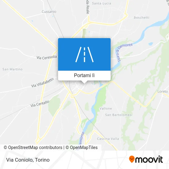 Mappa Via Coniolo