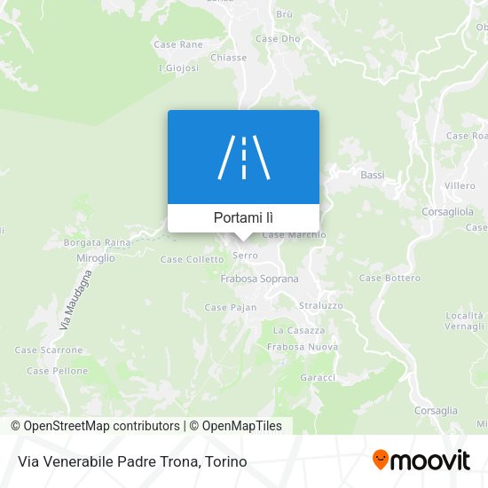 Mappa Via Venerabile Padre Trona