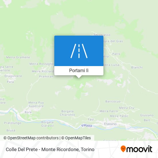 Mappa Colle Del Prete - Monte Ricordone