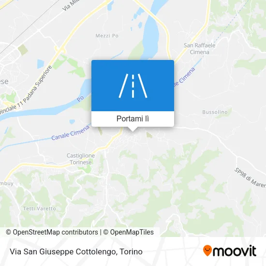 Mappa Via San Giuseppe Cottolengo