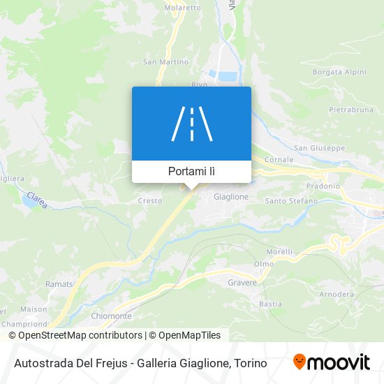 Mappa Autostrada Del Frejus - Galleria Giaglione