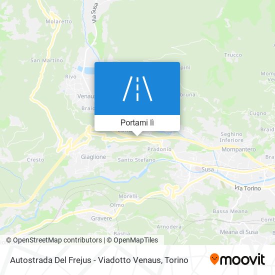 Mappa Autostrada Del Frejus - Viadotto Venaus