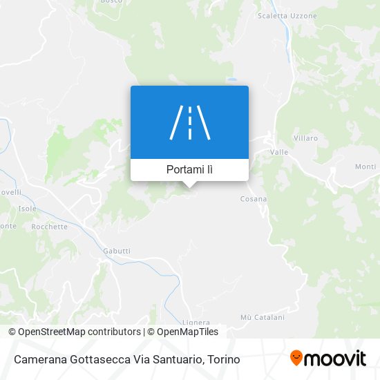 Mappa Camerana Gottasecca Via Santuario