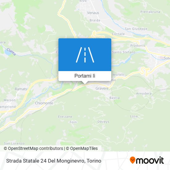 Mappa Strada Statale 24 Del Monginevro