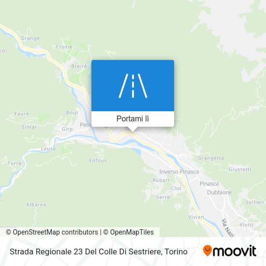 Mappa Strada Regionale 23 Del Colle Di Sestriere