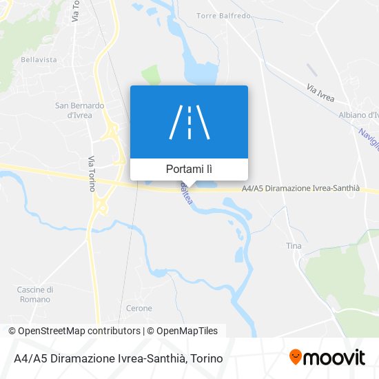 Mappa A4 / A5 Diramazione Ivrea-Santhià