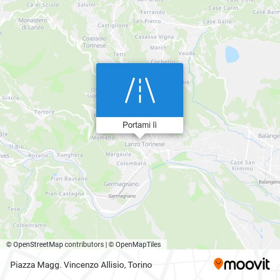 Mappa Piazza Magg. Vincenzo Allisio