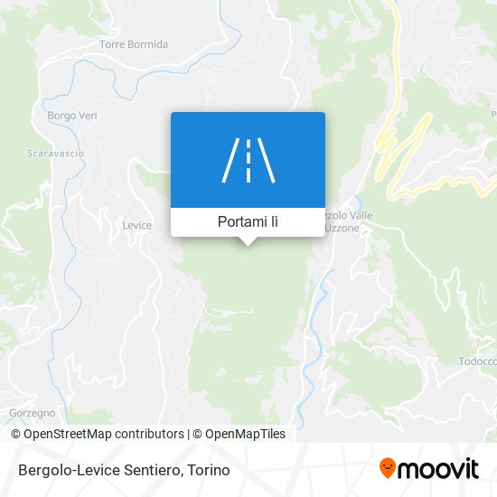 Mappa Bergolo-Levice Sentiero