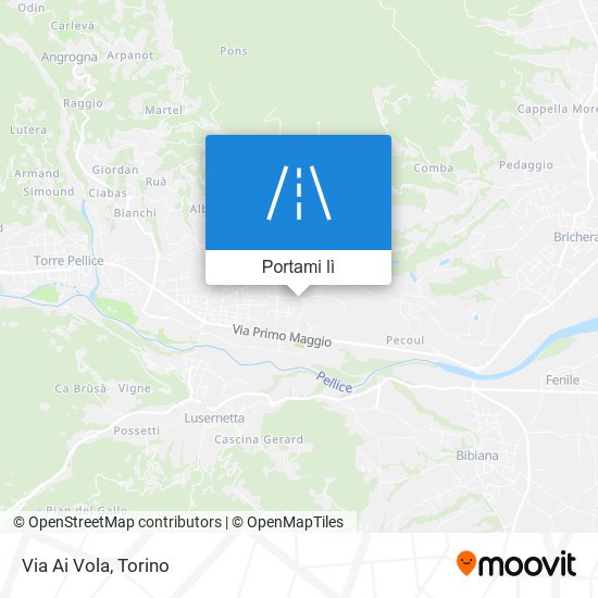 Mappa Via Ai Vola