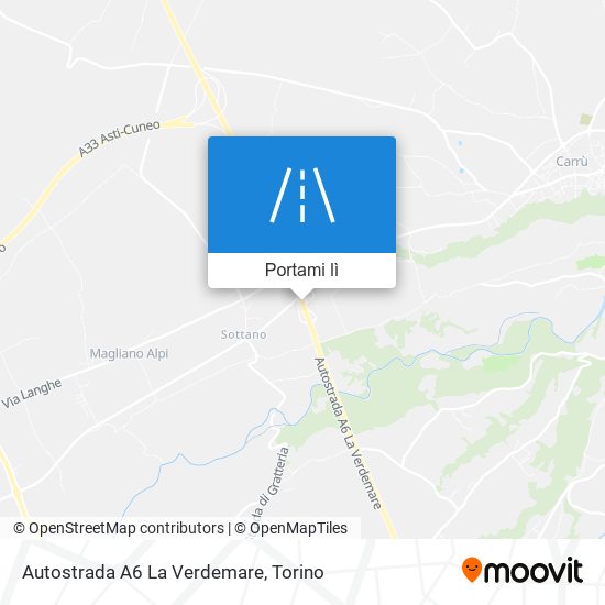 Mappa Autostrada A6 La Verdemare