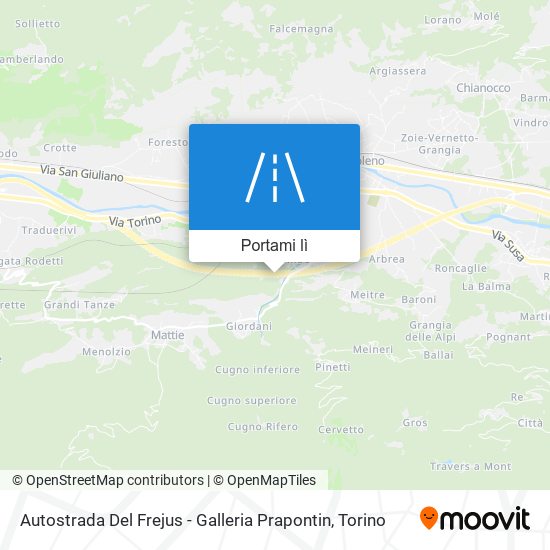 Mappa Autostrada Del Frejus - Galleria Prapontin