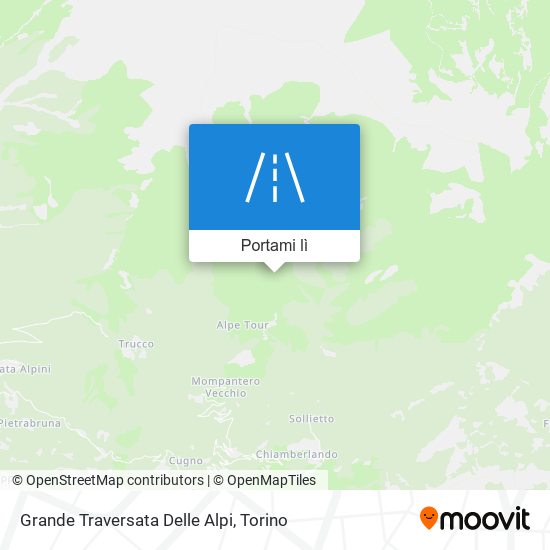 Mappa Grande Traversata Delle Alpi