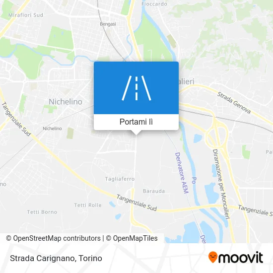 Mappa Strada Carignano