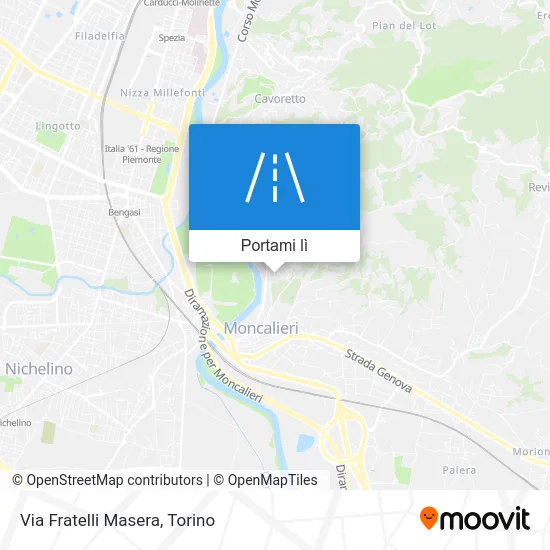 Mappa Via Fratelli Masera