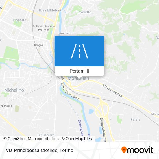 Mappa Via Principessa Clotilde