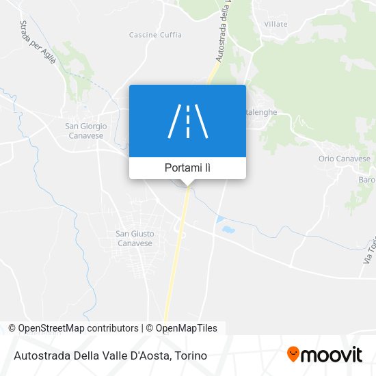 Mappa Autostrada Della Valle D'Aosta