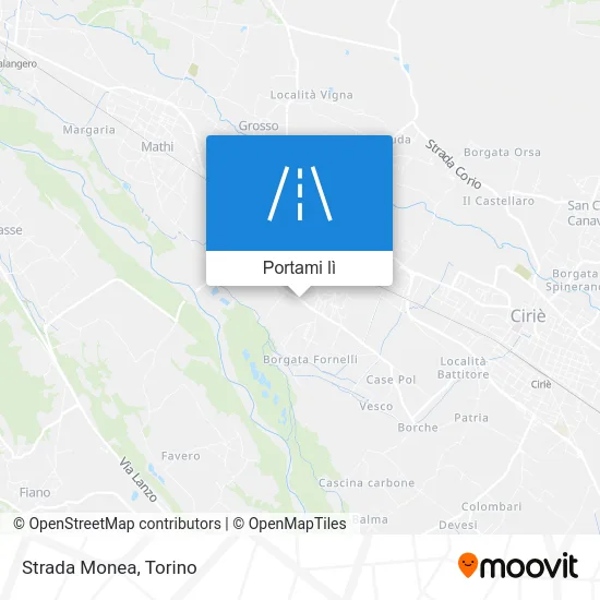 Mappa Strada Monea