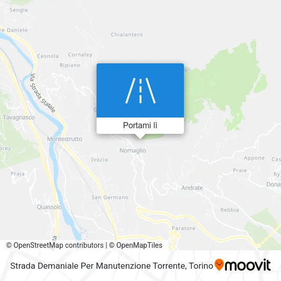 Mappa Strada Demaniale Per Manutenzione Torrente