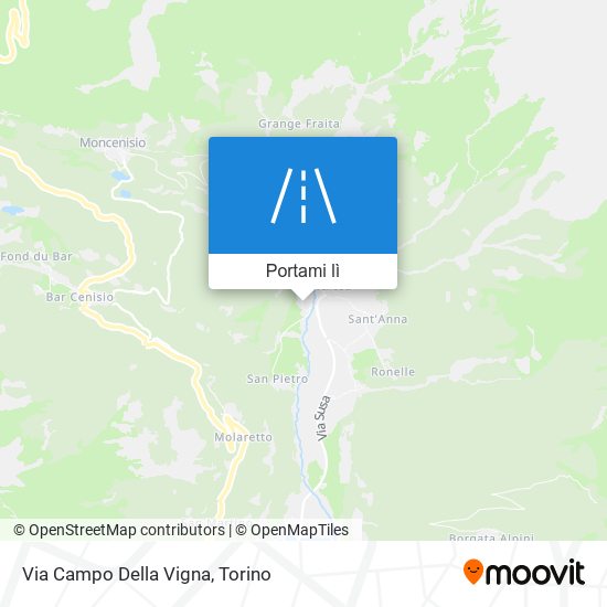 Mappa Via Campo Della Vigna
