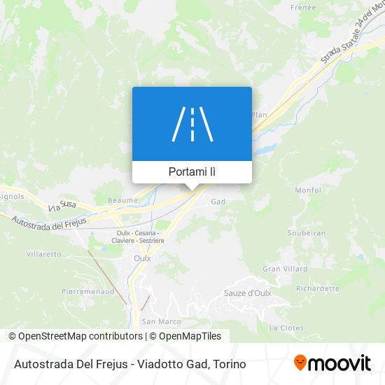 Mappa Autostrada Del Frejus - Viadotto Gad