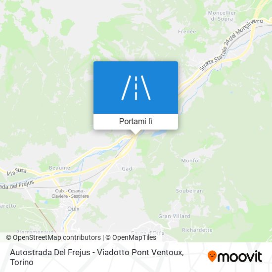 Mappa Autostrada Del Frejus - Viadotto Pont Ventoux