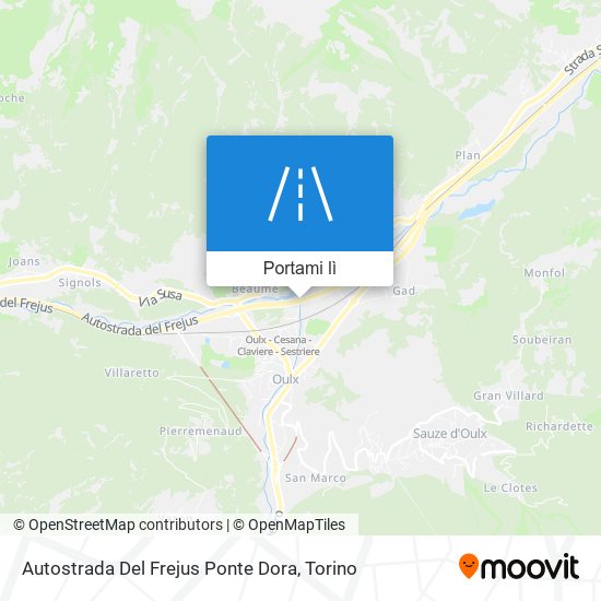 Mappa Autostrada Del Frejus Ponte Dora