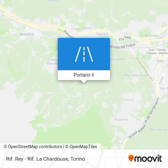 Mappa Rif. Rey - Rif. La Chardouse