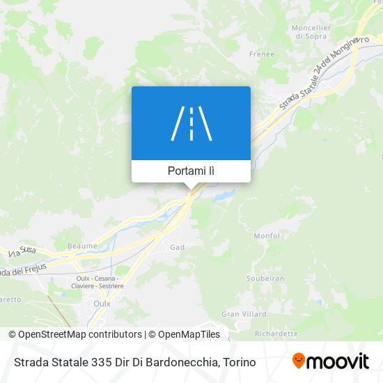 Mappa Strada Statale 335 Dir Di Bardonecchia