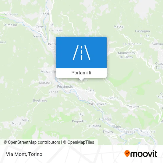 Mappa Via Mont