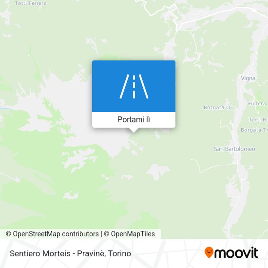 Mappa Sentiero Morteis - Pravinè