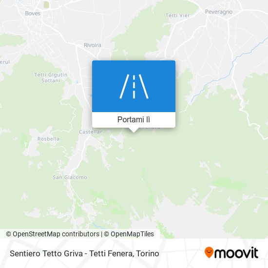 Mappa Sentiero Tetto Griva - Tetti Fenera