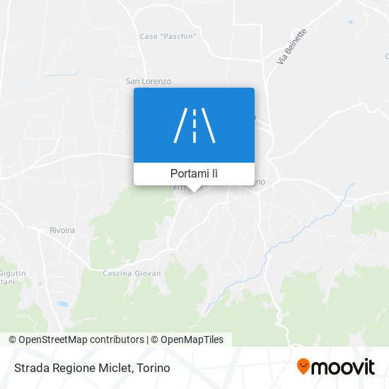 Mappa Strada Regione Miclet