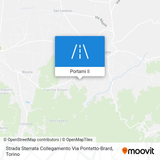 Mappa Strada Sterrata Collegamento Via Pontetto-Brard