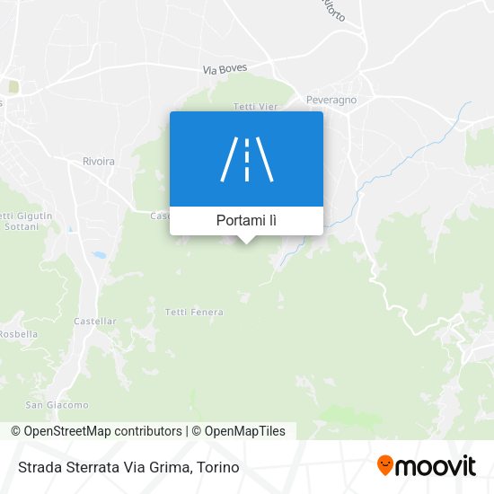 Mappa Strada Sterrata Via Grima