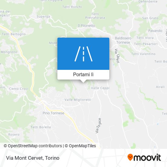 Mappa Via Mont Cervet