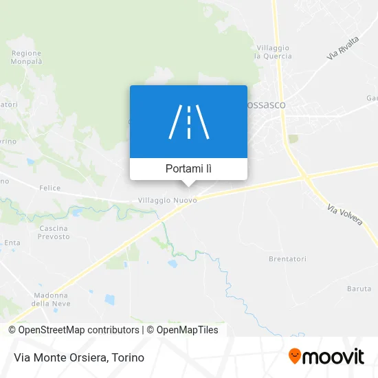 Mappa Via Monte Orsiera