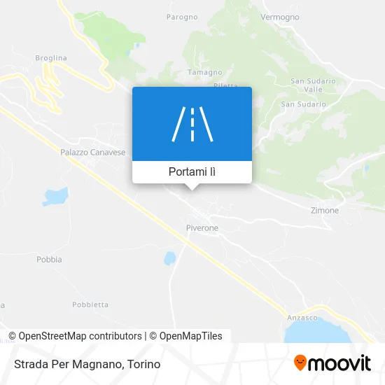 Mappa Strada Per Magnano