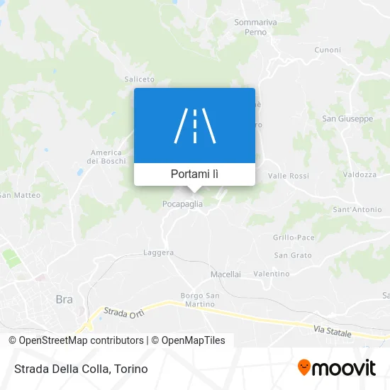 Mappa Strada Della Colla