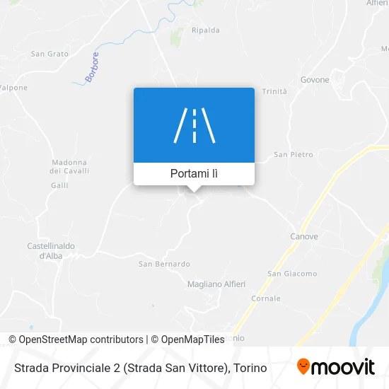 Mappa Strada Provinciale 2 (Strada San Vittore)