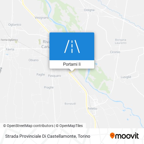 Mappa Strada Provinciale Di Castellamonte