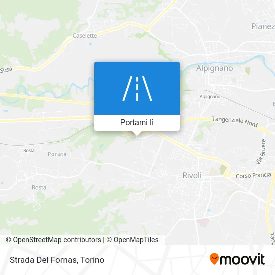 Mappa Strada Del Fornas