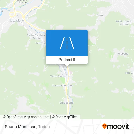 Mappa Strada Montasso