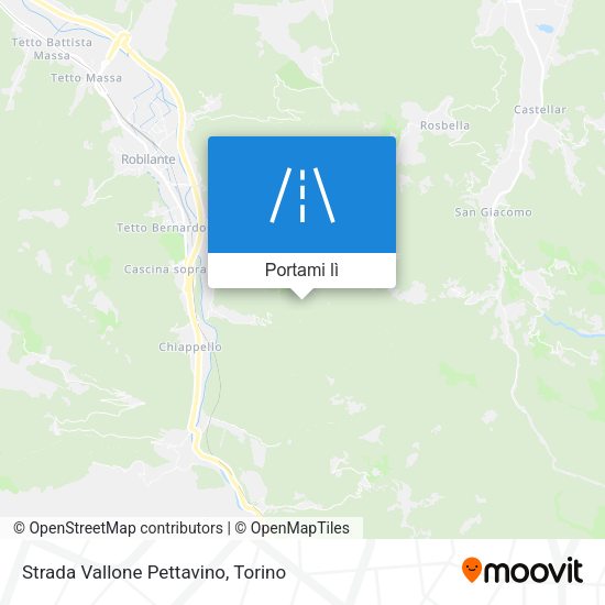 Mappa Strada Vallone Pettavino