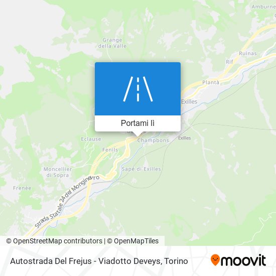 Mappa Autostrada Del Frejus - Viadotto Deveys