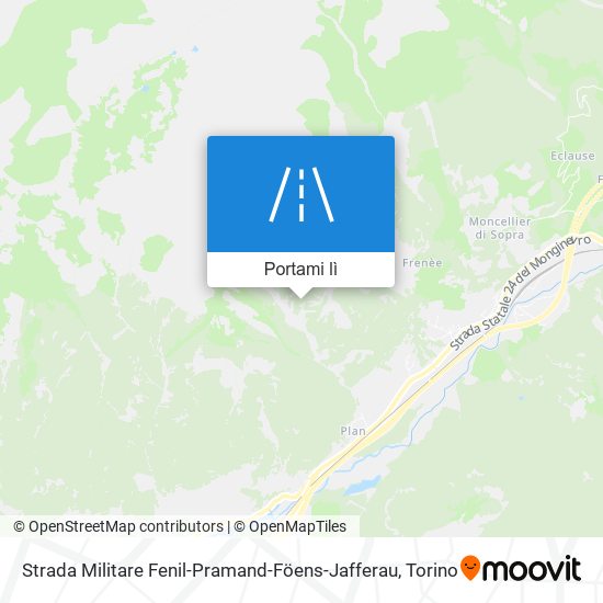 Mappa Strada Militare Fenil-Pramand-Föens-Jafferau