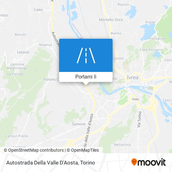 Mappa Autostrada Della Valle D'Aosta