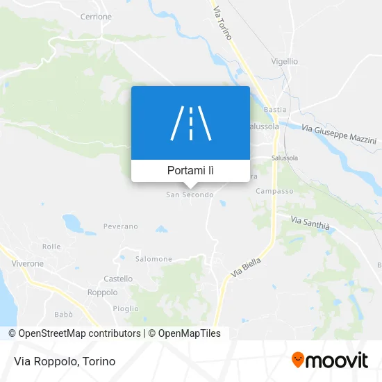 Mappa Via Roppolo