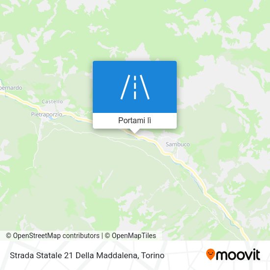 Mappa Strada Statale 21 Della Maddalena